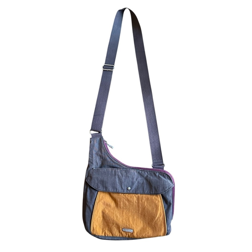 Baggallini Nylon Crossbody Purse Mustard Brown Neutrals